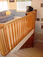 handcrafted honey locust railing