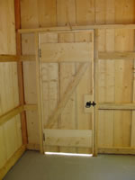 interior of rough sawn shed