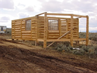 full scribe post and beam log home