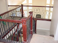 railing with box newels