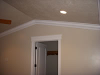crown on vaulted ceiling