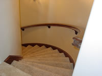 circular stairs into basement
